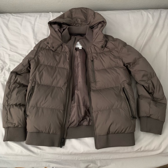 Cole Haan hooded bomber puffer jacket